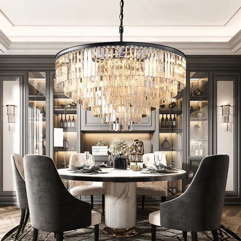 1920s Tedem Round Dining Room Chandelier 44"