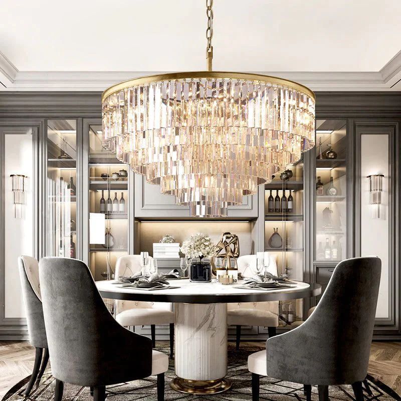 1920s Tedem Round Dining Room Chandelier 44"