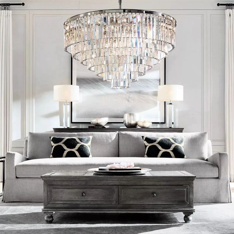 1920s Tedem Round Dining Room Chandelier 44"