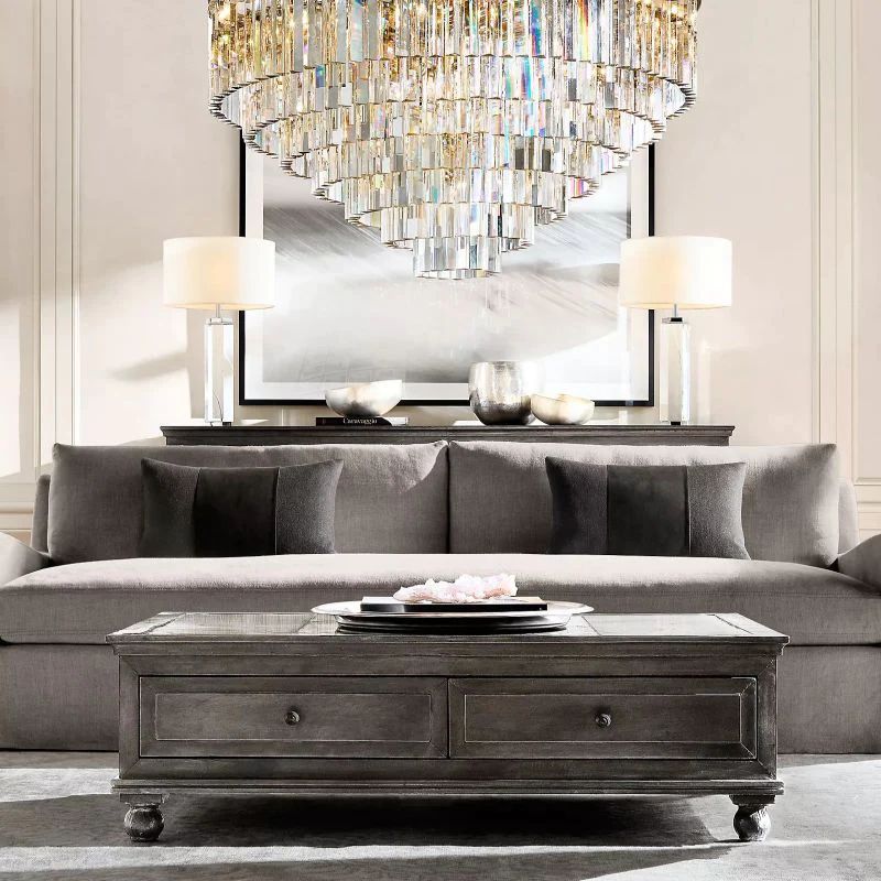 1920s Tedem Round Dining Room Chandelier 44"