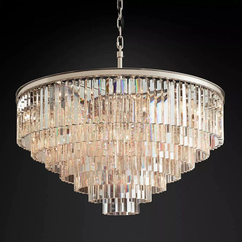 1920s Tedem Round Dining Room Chandelier 44"