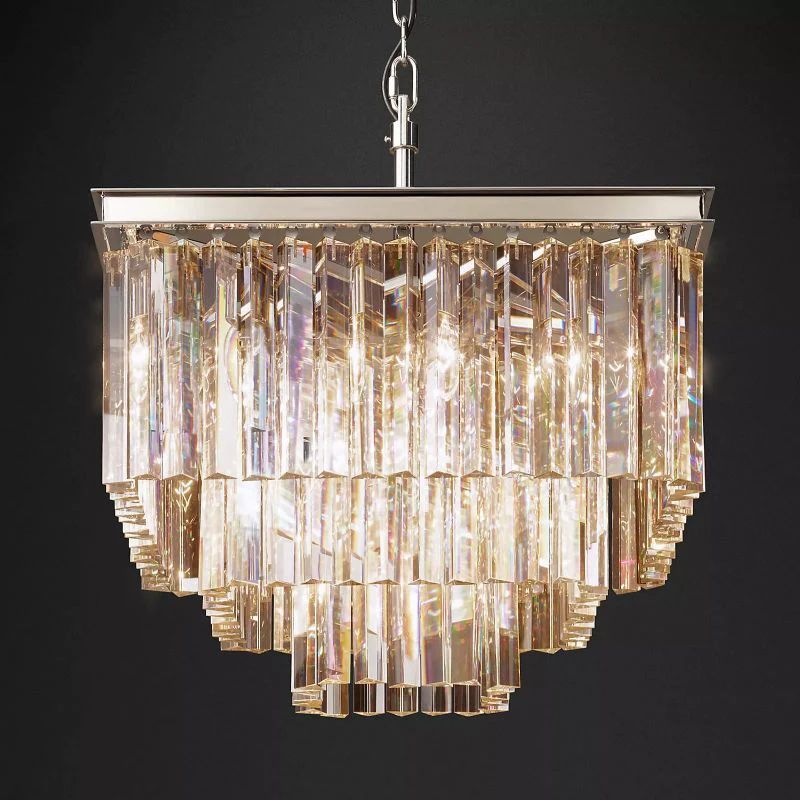 1920s Tedem Square Dining Room Chandelier 22"