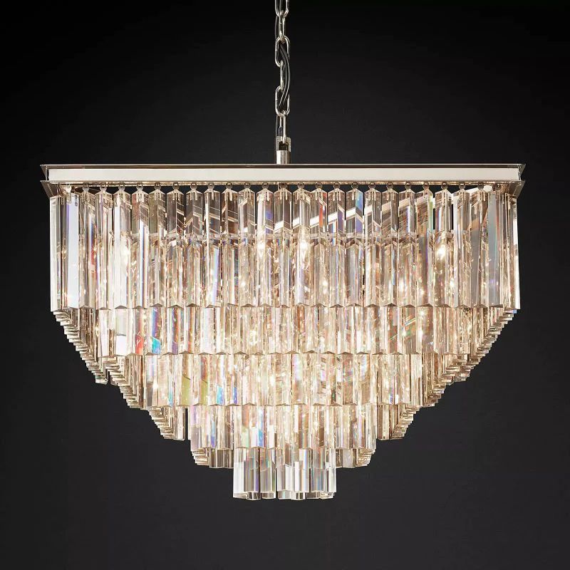 1920s Tedem Square Dining Room Chandelier 34"
