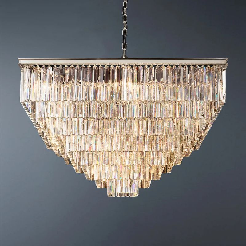 1920s Tedem Square Dining Room Chandelier 47"