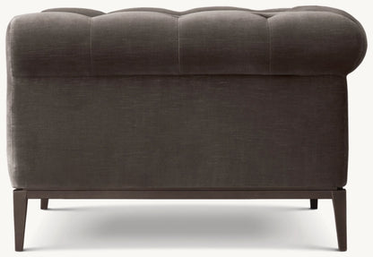 Italia Chesterfield Chair with Tufted Cushion - Metal Base
