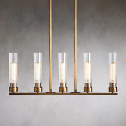 Andreas Glass Linear Chandelier