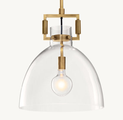 Machinist Glass Cloche Pendant