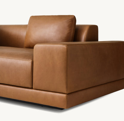 Cortona Leather Wide-Arm Sofa