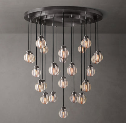 Pearl Round Chandelier 38"
