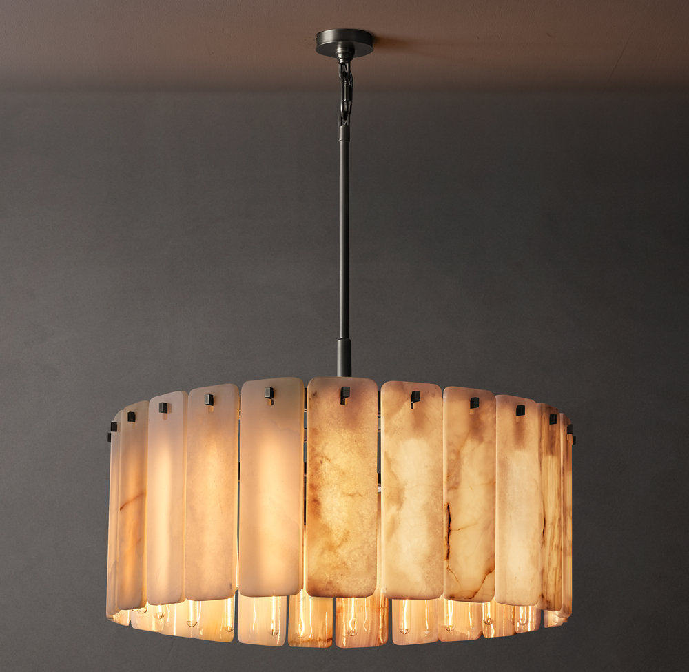 Calamette Onyx Round Chandelier 36"