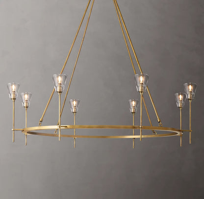 Torche De Verre Round Chandelier 58"