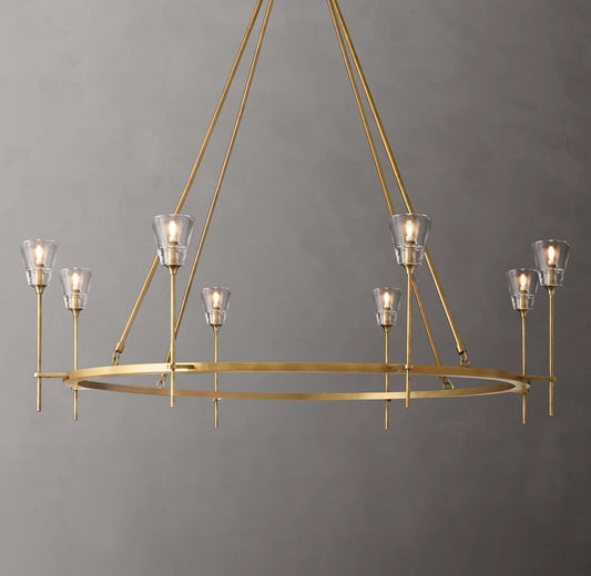 Torche De Verre Round Chandelier 58"