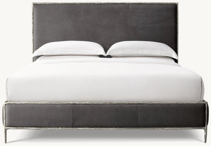 Thaddeus Leather Panel Bed
