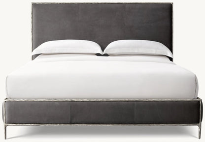 Thaddeus Leather Panel Bed