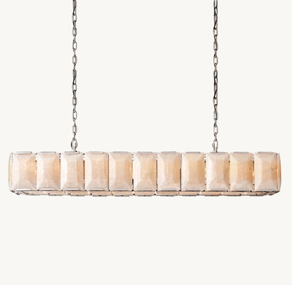 Harlow Calcite Rectangular Chandelier 74"