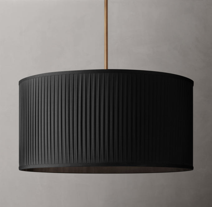 Reed Pleated Drum Pendant