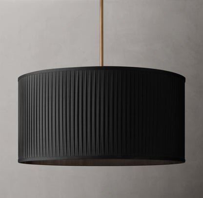 Reed Pleated Drum Pendant