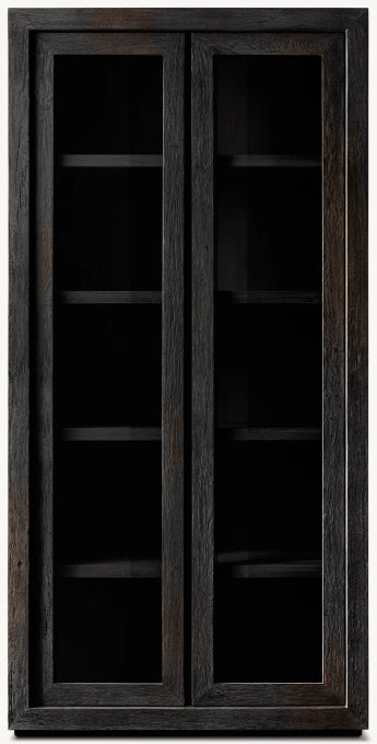 Drifted Reclaimed Oak Glass Cabinet