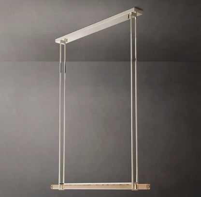 Audubon Crystal Single Bar Linear Chandelier 60"