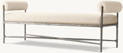 Thaddeus Fabric Double-Bolster End-of-Bed Bench