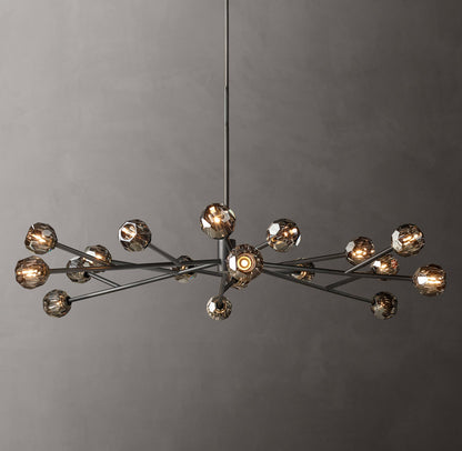 Boule De Cristal Smoke Glass Round Chandelier 72"