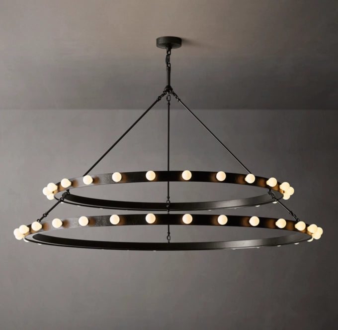 Vitoria Round Two Tiered Chandelier 60"