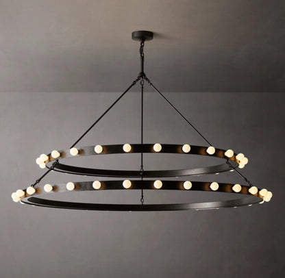 Vitoria Round Two Tiered Chandelier 60"