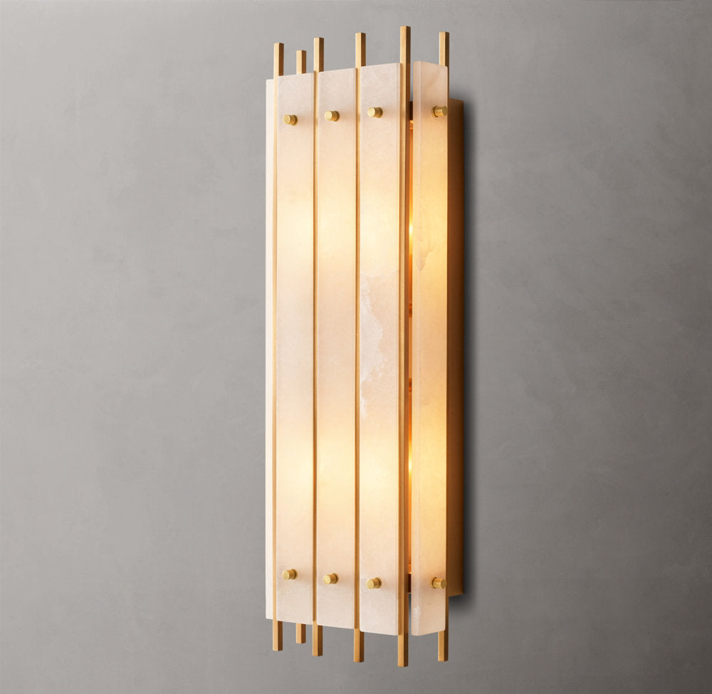 San Marco Alabaster Grand Rectangular Sconce