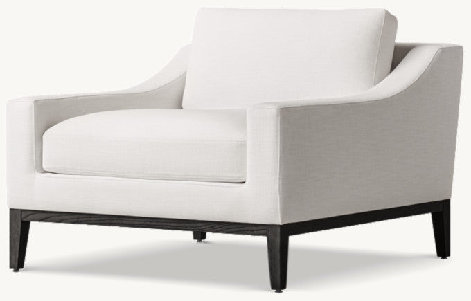 Italia Slope Arm Chair - Oak Base