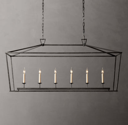 19th C. English Openwork Rectangular Chandelier 54"