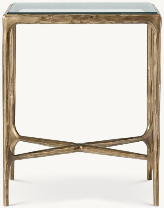 Thaddeus Glass Square Bedside Table