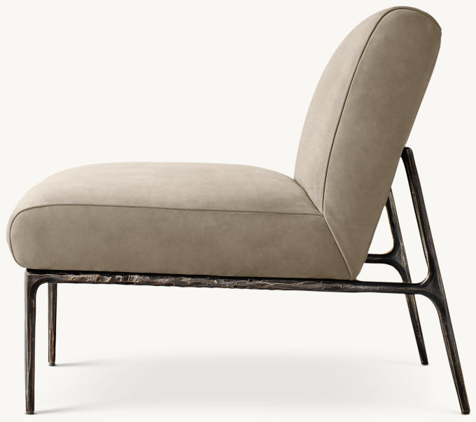 Thaddeus Leather Armless Chair