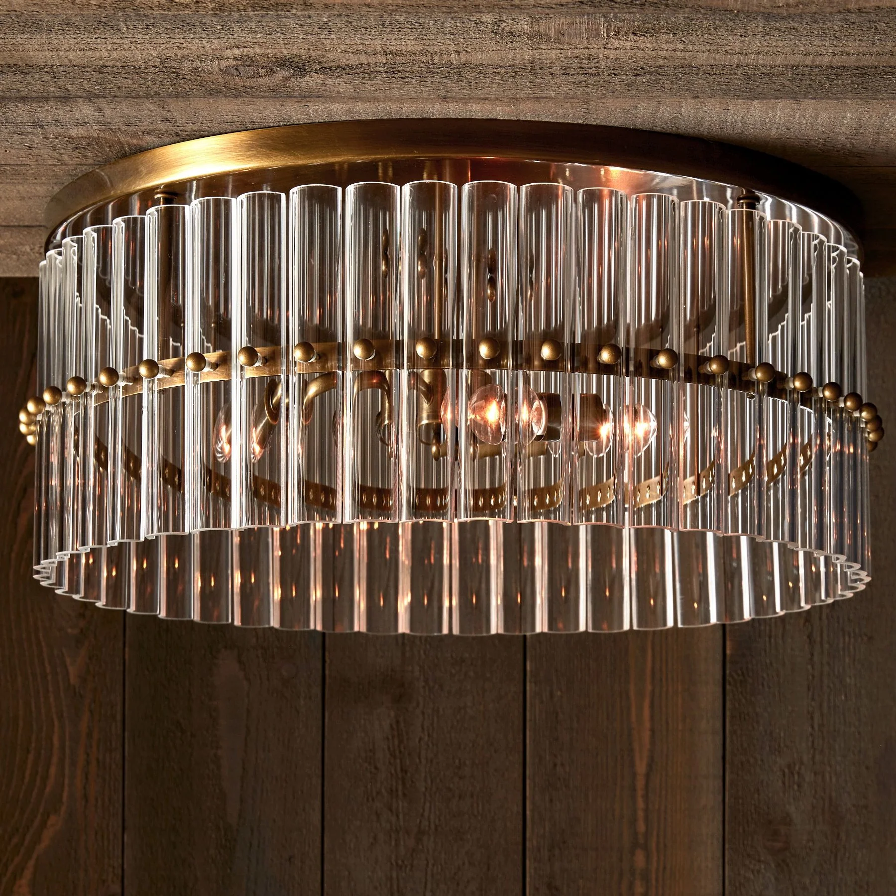 Mallory Crystal Round Flush Mount