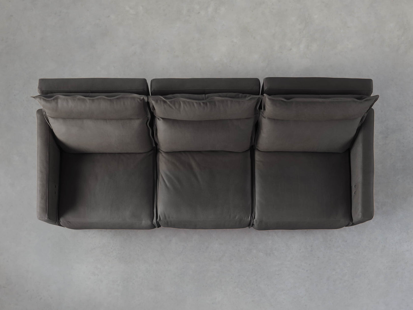 Rowland Leather Three-Piece Motion Modular Sofa