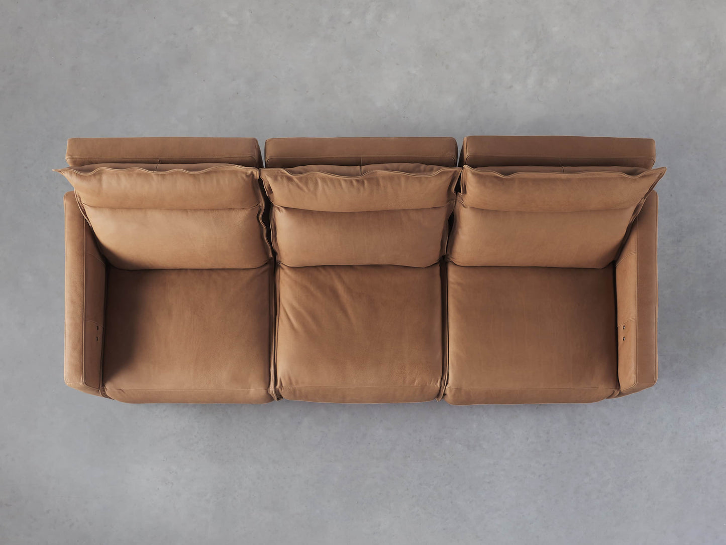 Rowland Leather Three-Piece Motion Modular Sofa