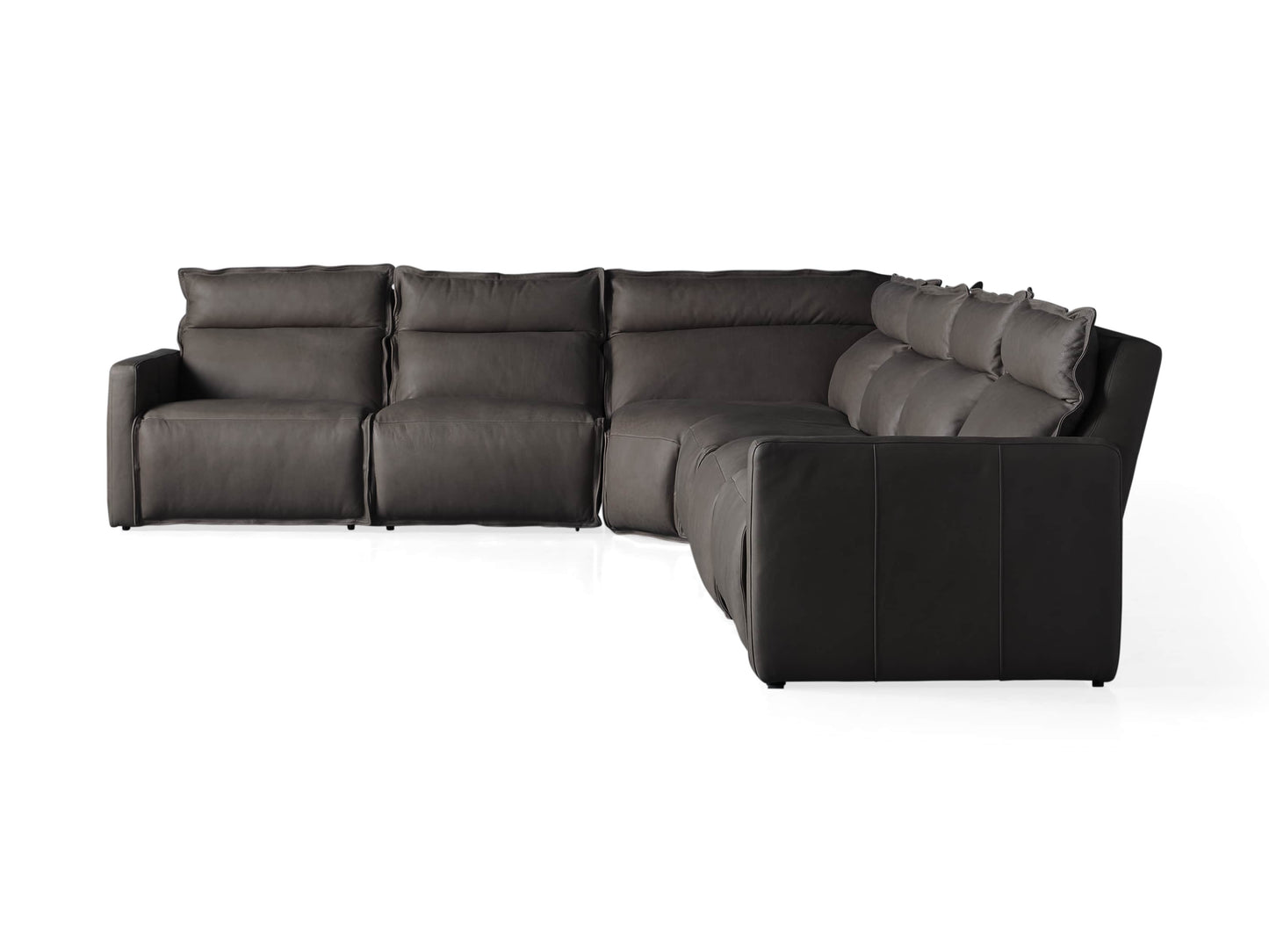 Rowland Leather Six-Piece Motion Sectional