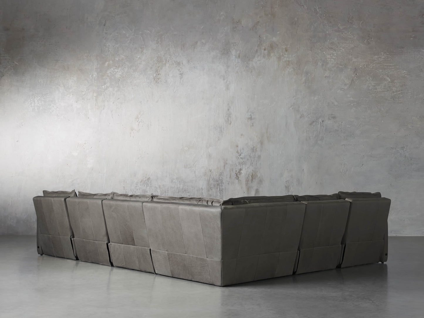 Rowland Leather Six-Piece Motion Sectional