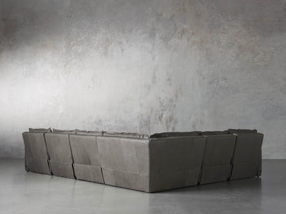 Rowland Leather Six-Piece Motion Sectional