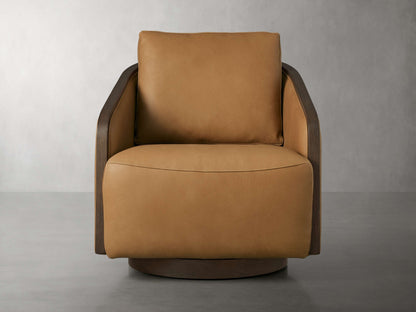 Pomona Leather Swivel Chair
