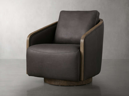 Pomona Leather Swivel Chair