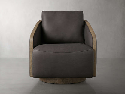 Pomona Leather Swivel Chair