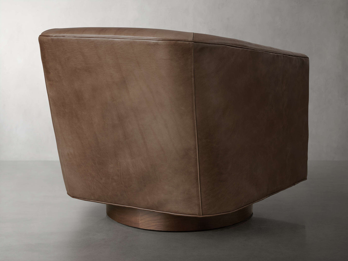 Ellison Leather Plinth Swivel Chair