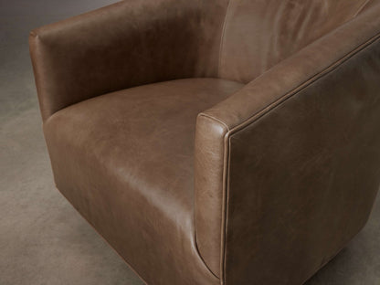 Ellison Leather Plinth Swivel Chair