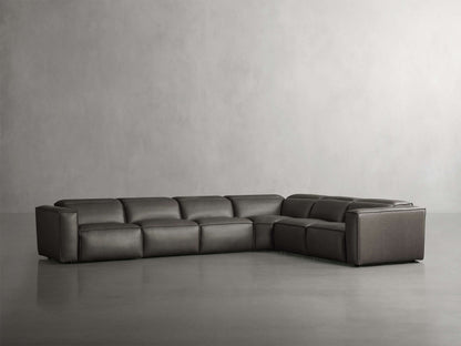 Coburn Leather Six Piece Motion Sectional