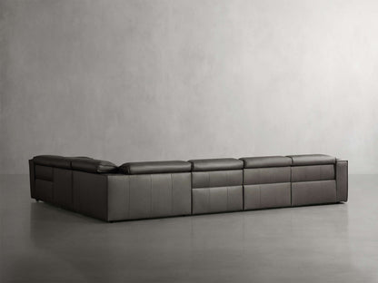 Coburn Leather Six Piece Motion Sectional