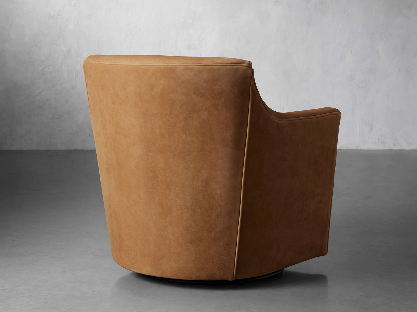 Morris Nubuck Leather Swivel Chair