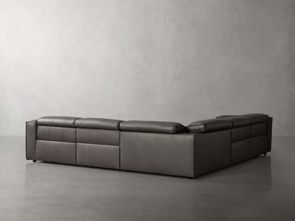 Coburn Leather Five-Piece Motion Corner Sectional