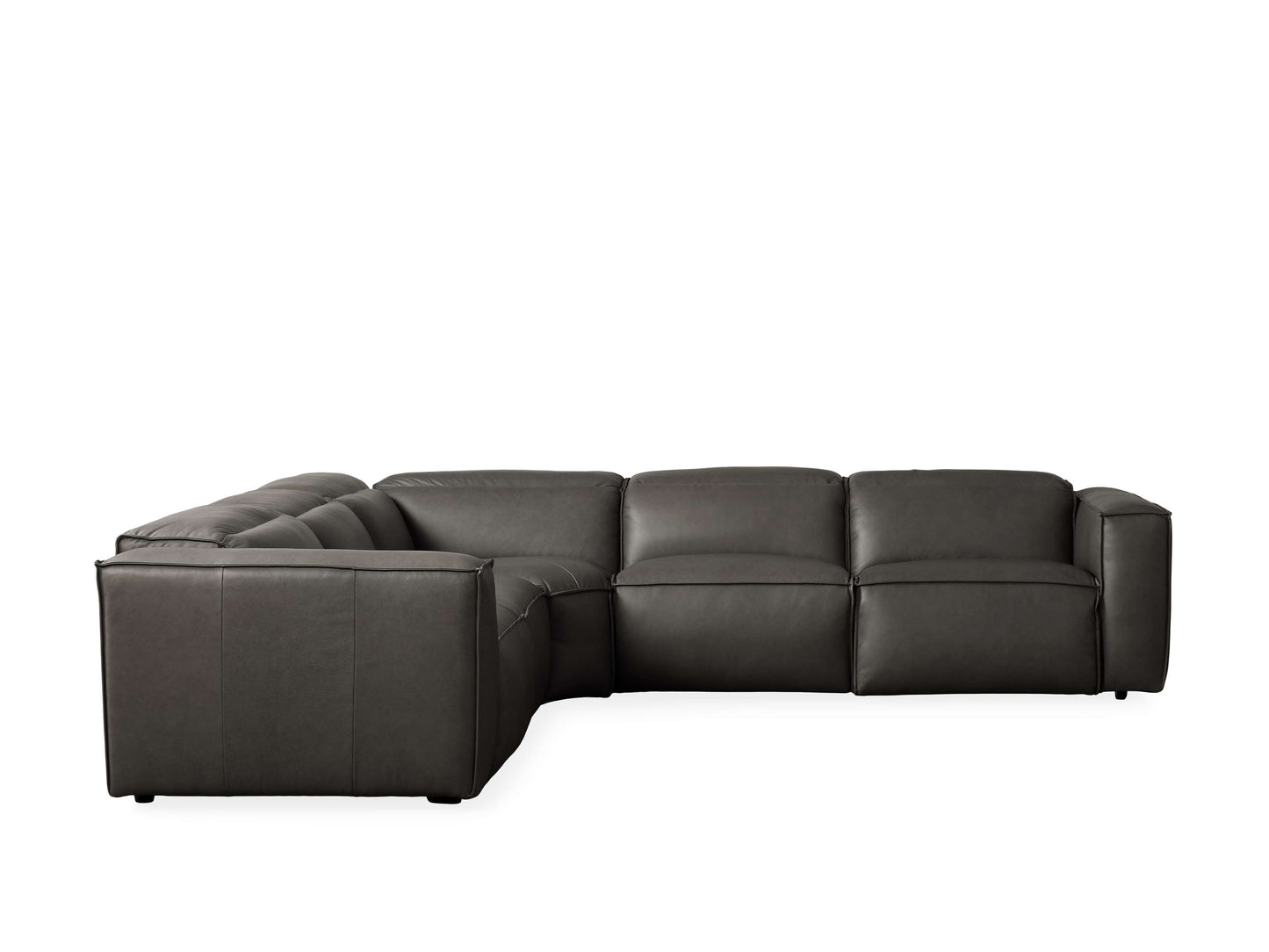 Coburn Leather Five-Piece Motion Corner Sectional