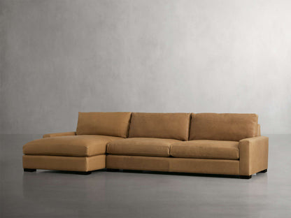 Remington Leather Two-Piece Chaise Sectional