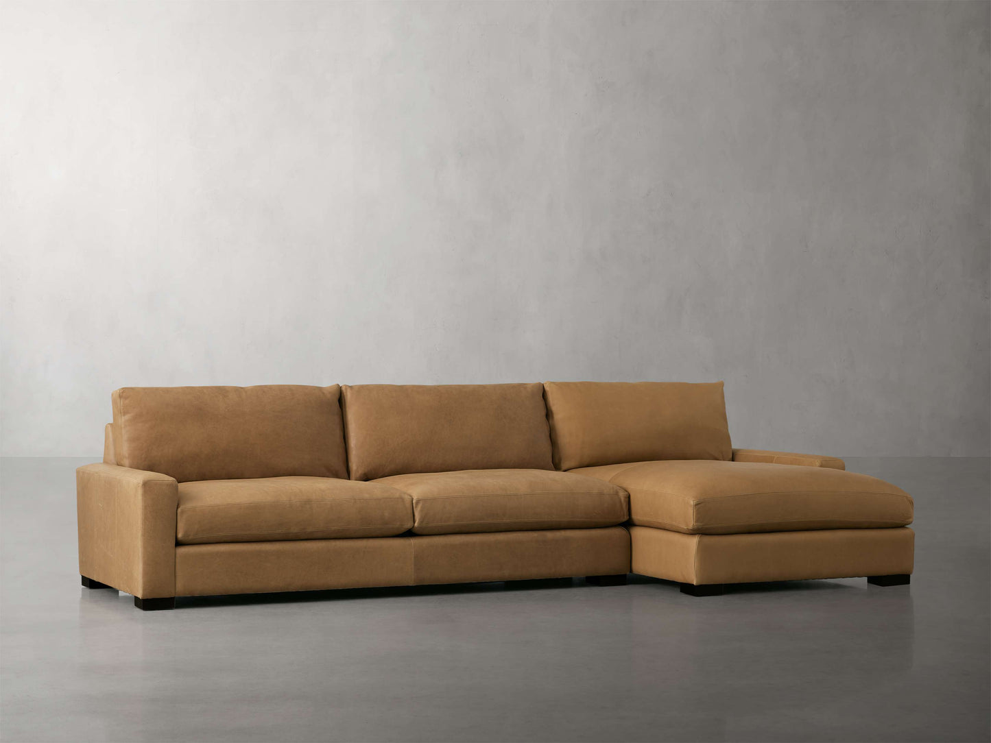 Remington Leather Two-Piece Chaise Sectional